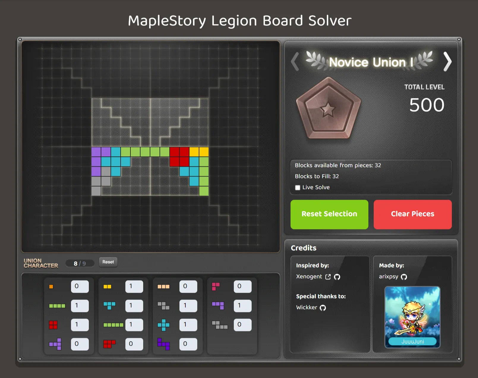 Legion Board Solver UI